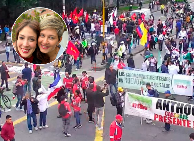 Por ahora las movilizaciones están dispersas en las diferentes ciudades del país. En la de Bogotá se integraron la primera dama Verónica Alcocer y Diana Osorio, gestora social de Medellín y esposa del alcalde Daniel Quintero. FOTO CORTESÍA MOVILIDAD BOGOTÁ