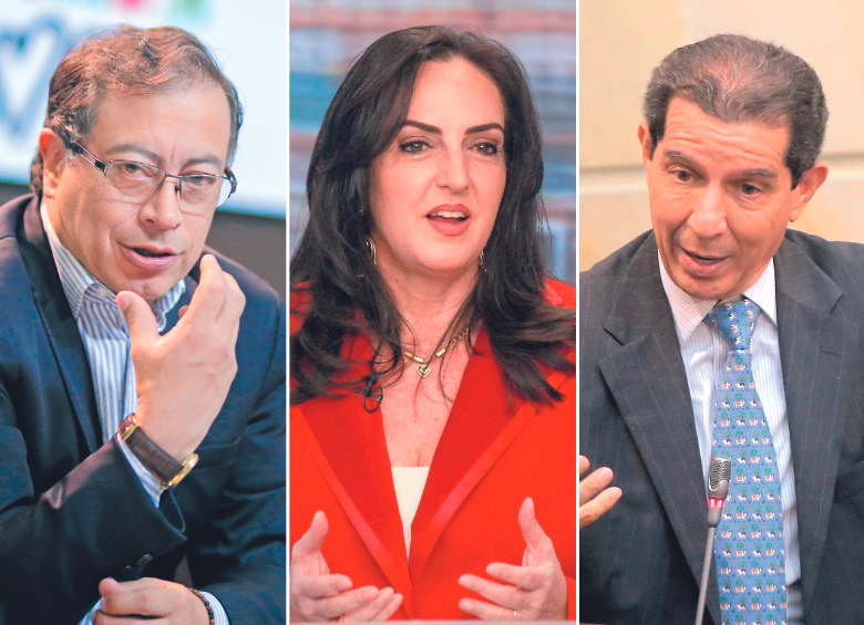 El encuentro entre Gustavo Petro y María Fernanda Cabal duró poco más de una hora y se desarrolló de manera tranquila. Solo se habló de la seguridad de los hijos de la senadora. FOTO COLPRENSA