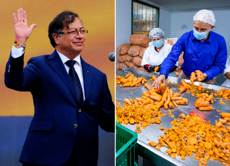 Este domingo 7 de agosto, Petro dijo que buscará reformas para garantizar soberanía alimentaria y destacó que el Estado brindará infraestructura para producir más alimentos. FOTO CORTESÍA Y EL COLOMBIANO