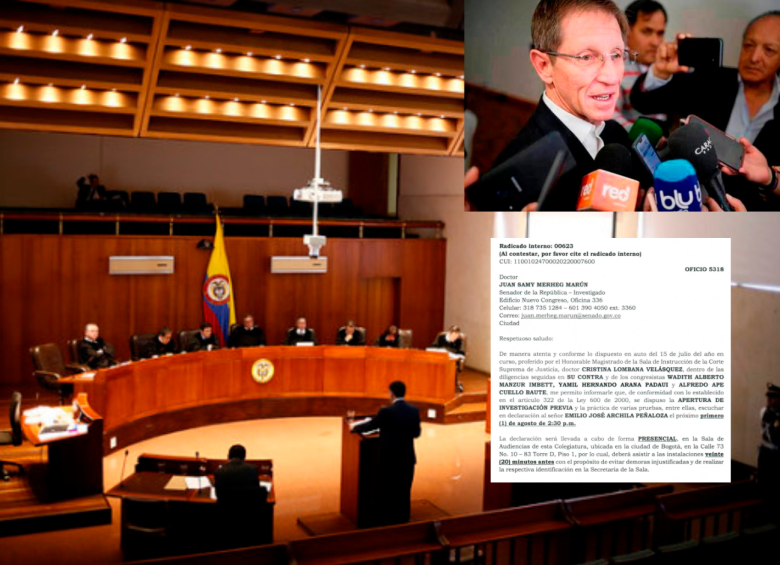 La decisión que contiene la citación a Emilio Archila se firmó este 18 de julio.