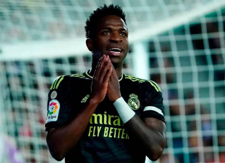 El brasileño Vinícius ha sido víctima de racismo no solo en España sino en varios países de Europa. FOTO AFP