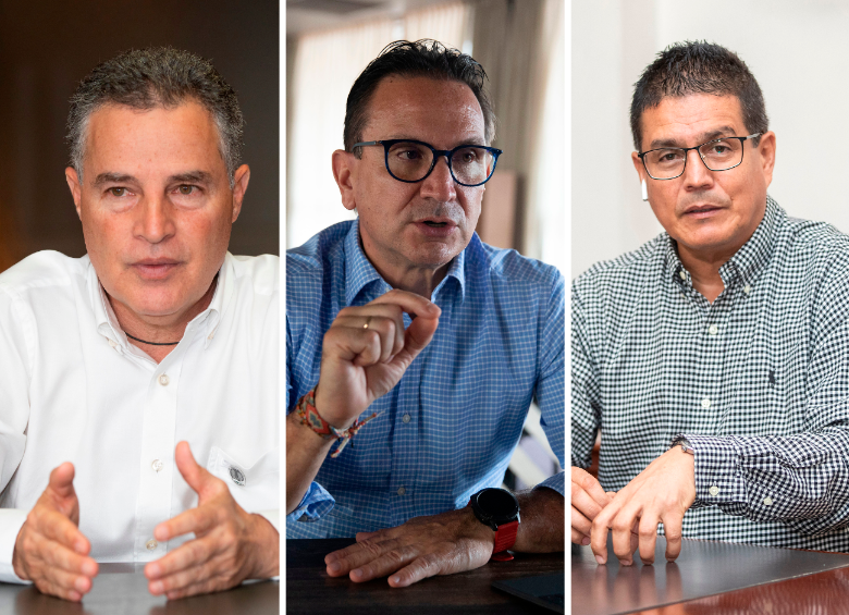 EL COLOMBIANO conversó con Aníbal Gaviria, gobernador de Antioquia; Juan Carlos Mora, presidente de Bancolombia y actual presidente del CUEE 2.0 y John Jairo Arboleda Céspedes, rector de la Universidad de Antioquia y secretario técnico del CUEE. FOTOS Archivo El Colombiano