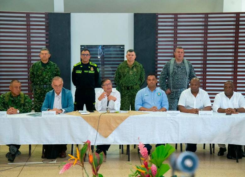 El primer consejo de seguridad del gobierno Petro se realizó en Chocó. FOTO: CORTESÍA