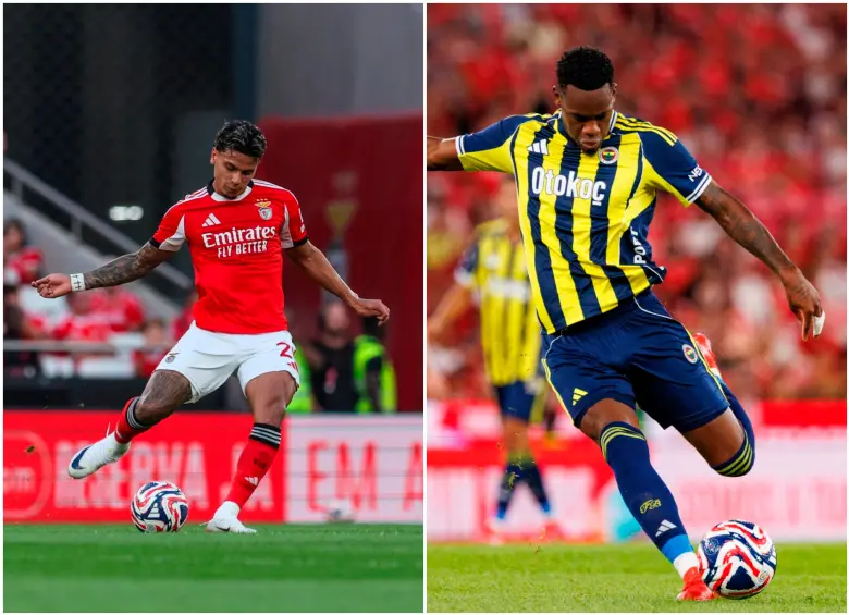 Richard Ríos y Jhon Durán buscarán un cupo a la Champions League para sus clubes. Foto: GETTY. 