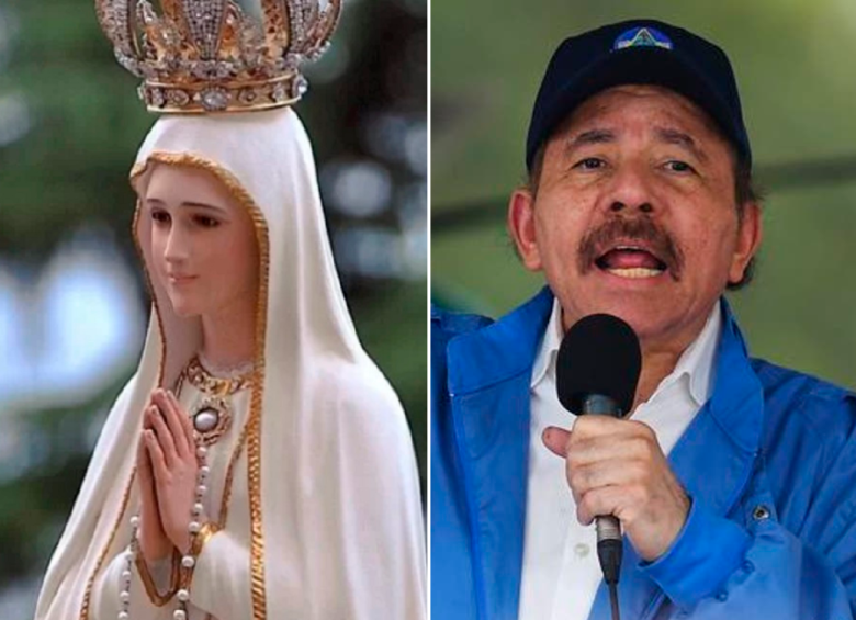 La negativa para realizar la tradicional procesión de la virgen de Fátima se dio debido a la pelea que mantienen la Iglesia Católica y Daniel Ortega, dictador de Nicaragua. FOTO AGENCIAS