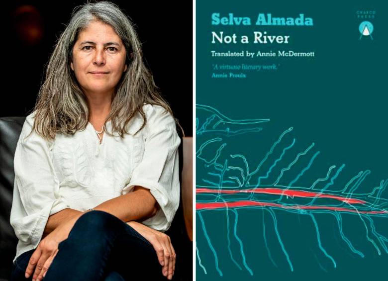 A principios de año Selva Almada estuvo en Medellín, en el marco del Hay Festival. Esta es la portada de la edición que compite en el International Booker Prize 2024. Fotos: Jaime Pérez. Cortesía.