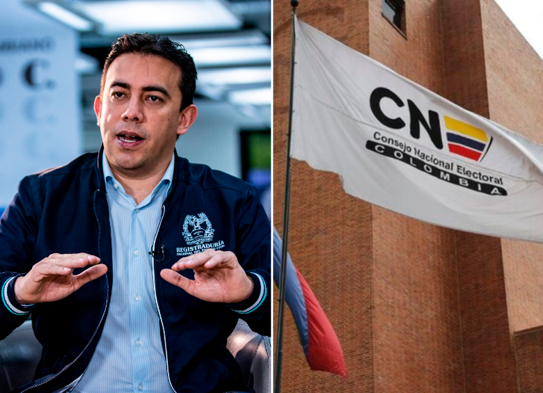 Al registrador Alexánder Vega lo señalan de hacer llamados para que no se acredite la hoja de vida de uno de los candidatos a magistrado del Consejo Nacional Electoral. FOTO EL COLOMBIANO Y COLPRENSA