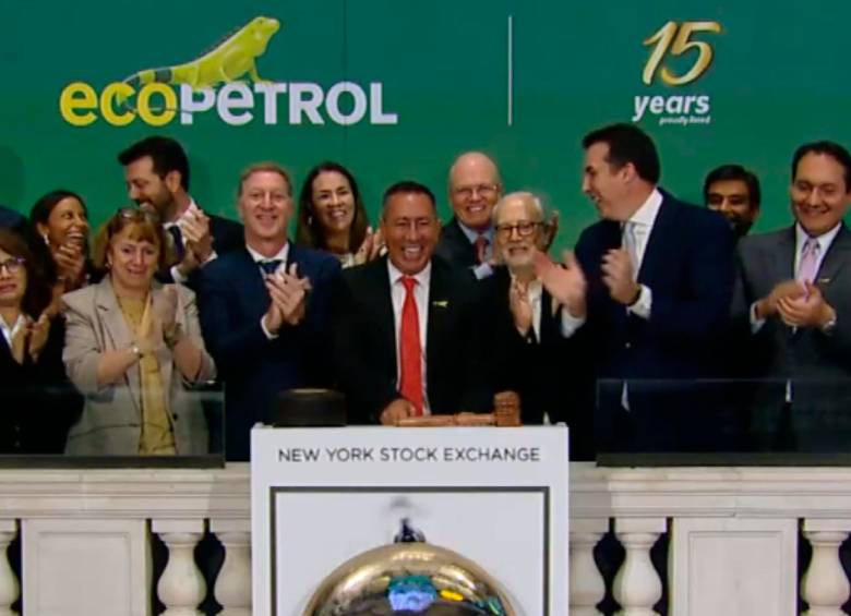 Ecopetrol cumplió 15 años en Wall Street. FOTO CAPTURA DE PANTALLA