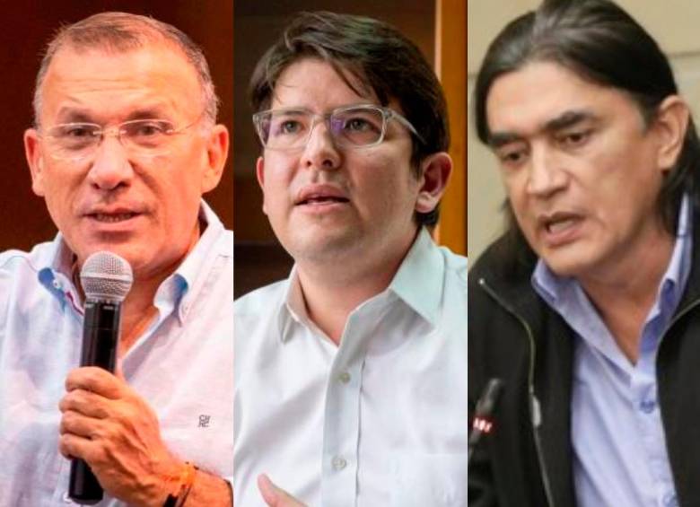 Roy Barreras (izq.) y Gustavo Bolívar (der.), senadores del Pacto Histórico, fueron criticados por Miguel Uribe, del Centro Democrático FOTO ARCHIVO