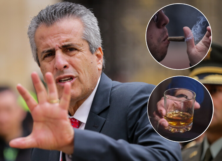 El ministro del Interior, Luis Fernando Velasco, cuestionó que se normalice el consumo de alcohol y se estigmatice el de marihuana, tras el hundimiento del proyecto para regular su comercio. FOTO COLPRENSA