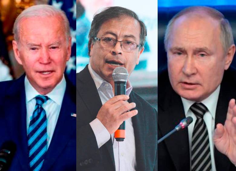 Joe Biden y Vladimir Putin no tardaron más de una semana en felicitar al presidente electo, Gustavo Petro FOTOS EFE, COLPRENSA Y EFE