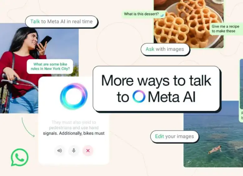 El ícono de Meta AI, en forma de círculo azul, no puede eliminarse de WhatsApp, pero su uso puede restringirse. FOTO Meta
