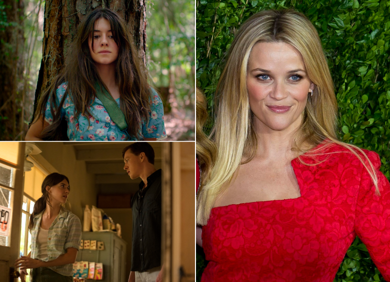 A la izquierda, imágenes de la película protagonizada por Daisy Edgar-Jones. A la derecha, la actriz y productora Reese Witherspoon. FOTOS Cortesía y AFP