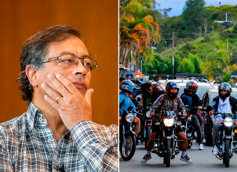 Petro aseguró que buscaría bajar el precio del Soat y planteó que las únicas motos que pagarían peaje serían las de 500 centímetros cúbicos en adelante. FOTO EL COLOMBIANO