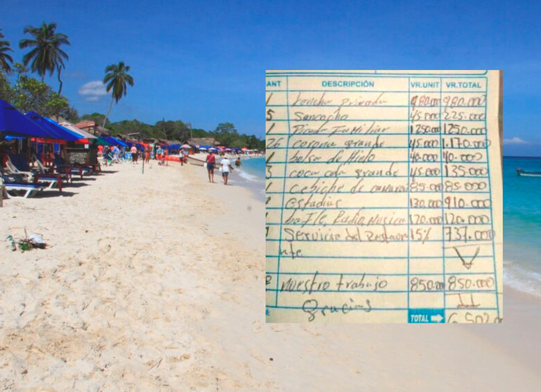 En total, el establecimiento cobró a los turistas 6 millones y medio de pesos. FOTO COLPRENSA/CORTESÍA