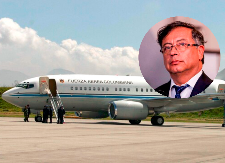 Petro no viajó en el avión presidencial sino que se subió a uno de la Fuerza Aérea para poder viajar a Estados Unidos. FOTO: COLPRENSA