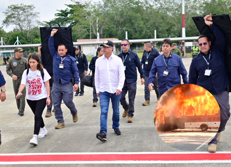 En la tarde del domingo 19 de marzo fueron quemados seis vehículos que se transportaban por las vías del Bajo Cauca antioqueño. FOTOS: CORTESÍA