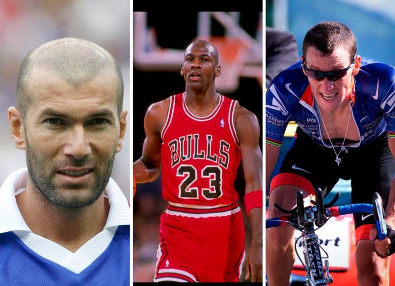 Zinedine Zidane, Michael Jordan y Lance Armstrong protagonizaron momentos cruciales del deporte. De diferentes maneras son leyendas vidas de las competencias deportivas. FOTOS: GETTY