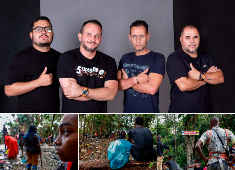 Arriba, de izquierda a derecha: Tobías Mira Aristizábal, Juan Sebastián Carvajal, Manuel Saldarriaga y Javier Alexander Macías. Abajo: algunas imágenes del especial. FOTO: EL COLOMBIANO