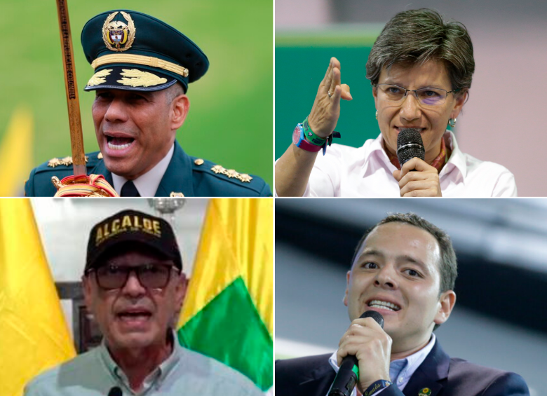 El comandante del Ejército, general Eduardo Zapateiro, y los alcaldes Claudia López (Bogotá), William Dau (Cartagena), Carlos Mario Marín (Manizales), son algunos de los investigados. FOTOS: COLPRENSA