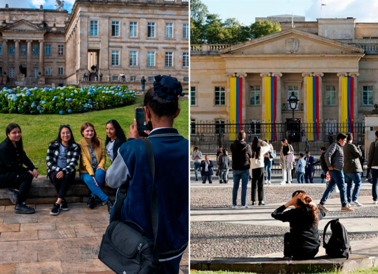 El presidente Gustavo Petro permitió el ingreso de ciudadanos al jardín que conecta a la Casa de Nariño con el Congreso de la República, como parte de su plan de “cambio”. FOTO: CORTESÍA