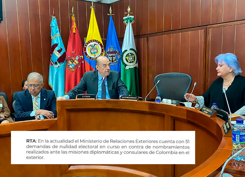 Leyva acudió a un debate en el Senado, pero dejó plantada a la Comisión Segunda de la Cámara, donde se reveló que hay 51 demandas en curso por los nombramientos diplomáticos. FOTO CORTESÍA