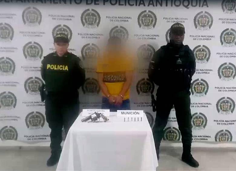Alias Gambo fue capturado por la Policía Antioquia como presunto responsable del homicidio de este deportista. FOTO: CORTESÍA POLICÍA ANTIOQUIA