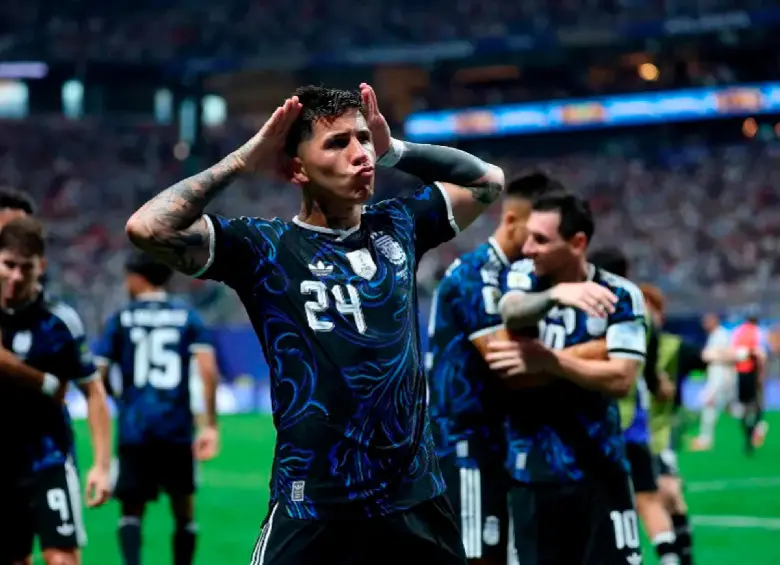 Enzo Fernández suma dos goles en el Mundial de Norteamérica. FOTO: AFP