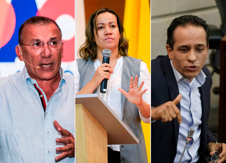 Barreras volvió a lanzar cuestionamientos a la reforma a la salud que Corcho se niega a modificar y López le recriminó que se dedicó a lanzar ataques personales. FOTO EL COLOMBIANO Y COLPRENSA