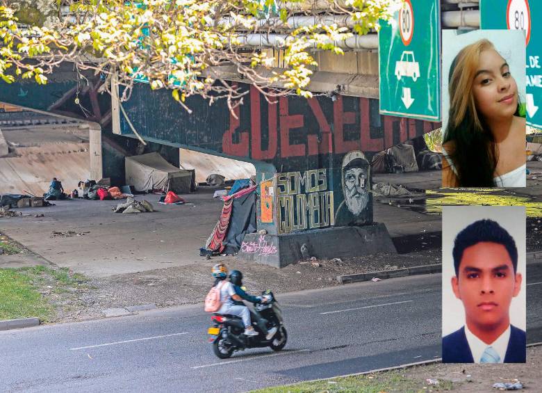 Los bajos de los puentes sobre la avenida Regional y la autopista Sur ya costaron la vida de dos personas en un año. El pasado sábado la víctima fue Luisa Yuliana Gaviria Restrepo (arriba) y el 11 de mayo del año pasado el fallecido fue Sebastián Colorado Agudelo (abajo). FOTOS: JAIME PÉREZ Y CORTESÍA