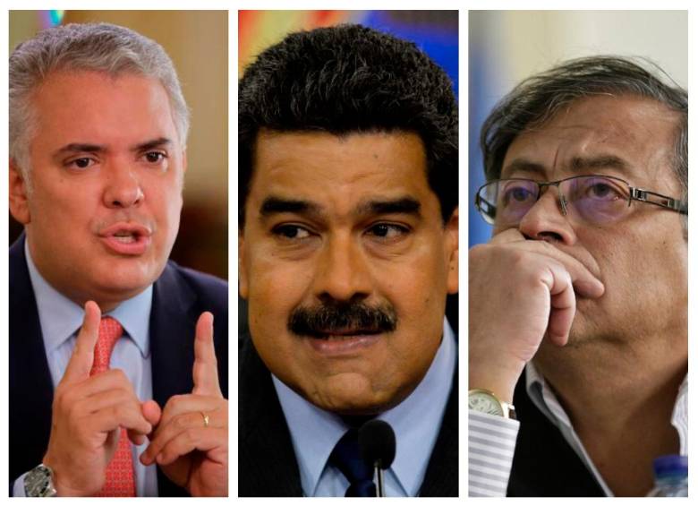 Duque ha calificado a Maduro como “criminal de lesa humanidad”. Petro busca que se recupere la relación entre Colombia y Venezuela. FOTOS COLPRENSA/ AFP