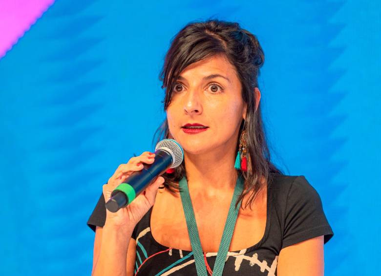 Irene Vélez, ministra de Minas, durante su intervención en el Congreso Nacional de Minería 2022. FOTO: CORTESÍA ACM