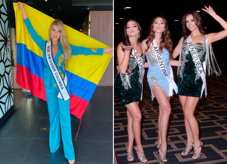 María Fernanda Aristizábal y otras candidatas de Miss Universo este año. FOTOS Cortesía Miss Universe y @mafearistizabalu