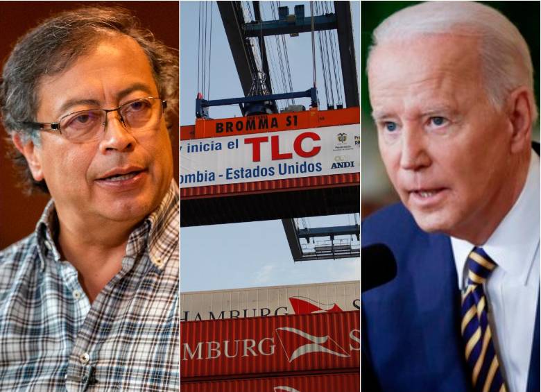 El TLC, uno de los puntos más importantes en la agenda de Gustavo Petro, con Estados Unidos, país que lidera Joe Biden. FOTO: ARCHIVO