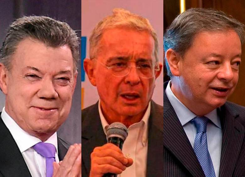 El exembajador Gabriel Silva (der.) se pronunció sobre la nueva polémica entre los expresidentes de Colombia Juan Manuel Santos y Álvaro Uribe Vélez. FOTO EL COLOMBIANO 