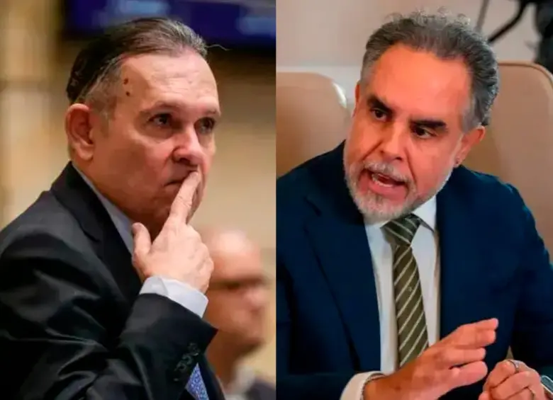 Tanto el presidente del Senado, Efraín Cepeda, como el ministro del Interior, Armando Benedetti, respaldaron el levantamiento del debate de la reforma laboral ante la ausencia de la bancada del Centro Democrático. FOTO COLPRENSA