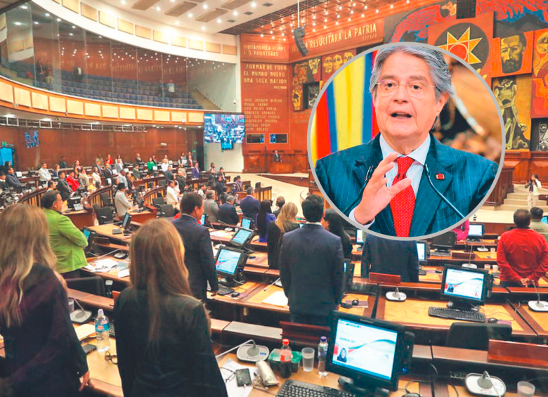 La Asamblea Nacional de Ecuador será escenario, por segunda vez, de un juicio político contra el presidente Guillermo Lasso (foto-detalle) por un caso de posible corrupción. FOTOS: Cortesía y AFP