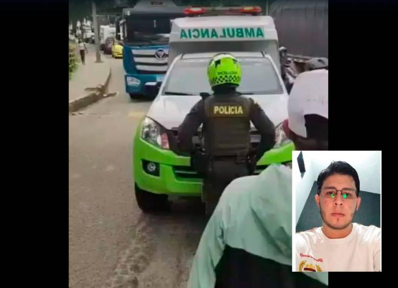 Julián Pareja Cardona, de 23 años, falleció después del altercado con la ambulancia del hospital San Juan de Dios, de Yarumal, en la vía Paralela, en los límites de Medellín con Bello. FOTOS: CORTESÍA