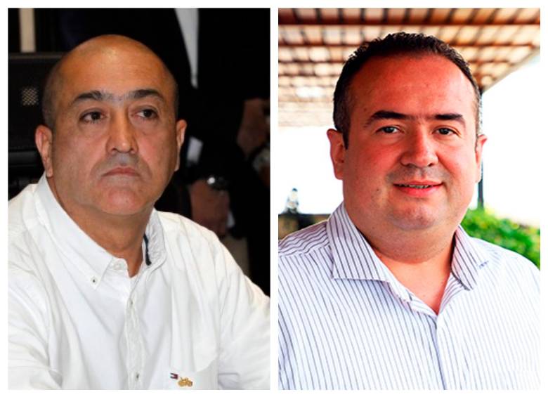 Carlos Mario Montoya, exsecretario de Control y Gestión Territorial, e Iván Mauricio Salazar, exsubsecretario de Catastro. FOTO: Cortesía 