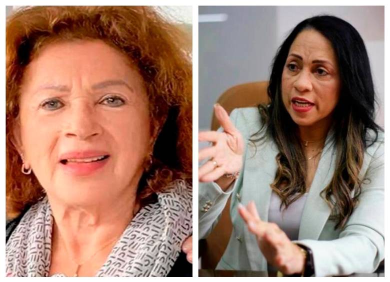 Socorro Oliveros, esposa de Hernández, y Marelen Castillo, fórmula vicepresidencial. FOTOS Colprensa y Cortesía