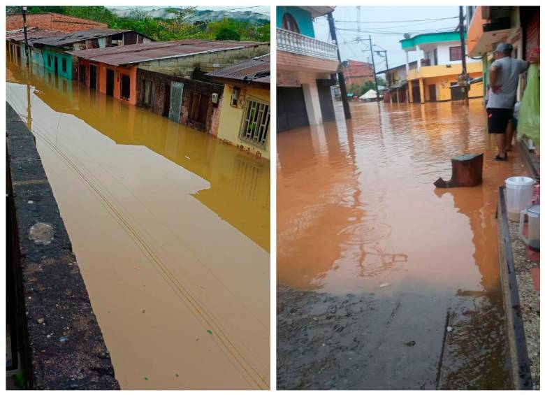 El desbordamiento del río Nechí dejó a unas 800 familias afectadas en el Bajo Cauca. FOTOS: CORTESÍA INFORMATIVO DIGITAL HERALDO DEL NORTE