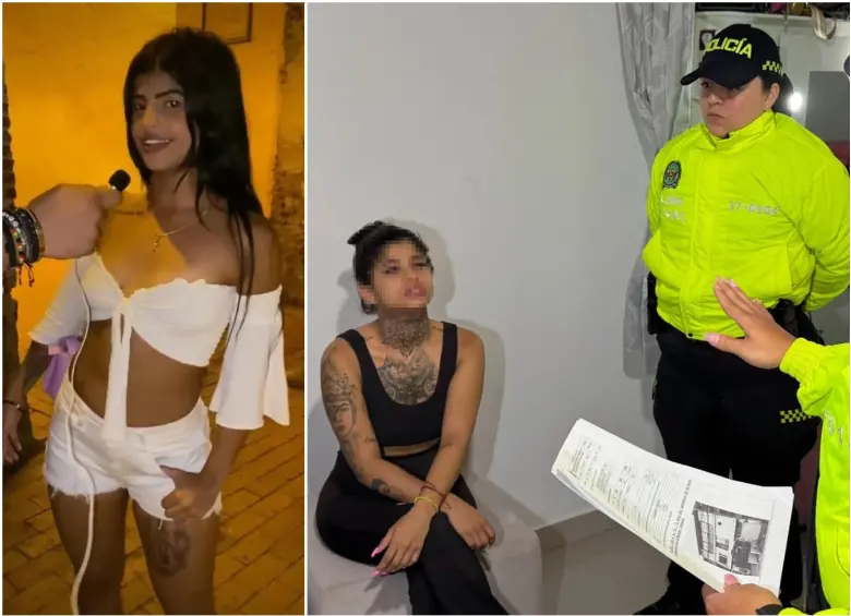 La influencer conocida como Valentina Mor fue capturada en un operativo realizado en una casa del barrio Laureles de Medellín. FOTO: Cortesía