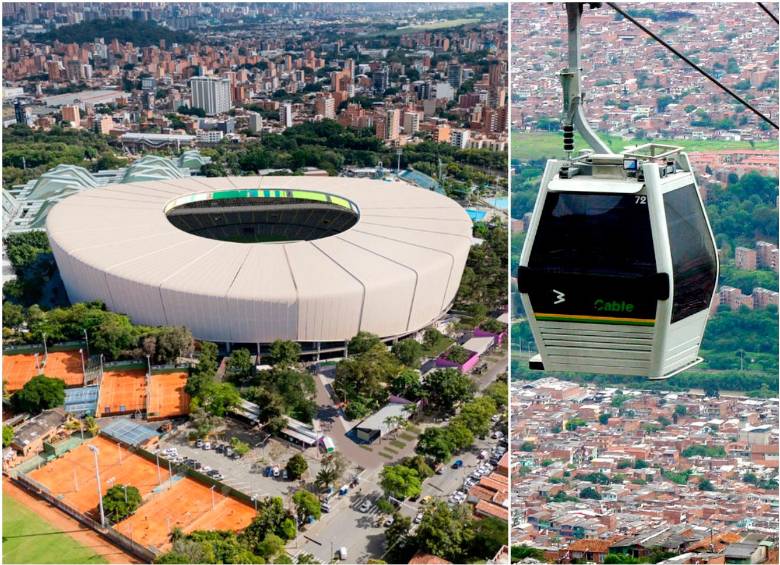 En la distribución de los recursos se prioriza el nuevo Metrocable de San Antonio de Prado y la modernización del estadio Atanasio Girardot. FOTOS: El Colombiano y Cortesía