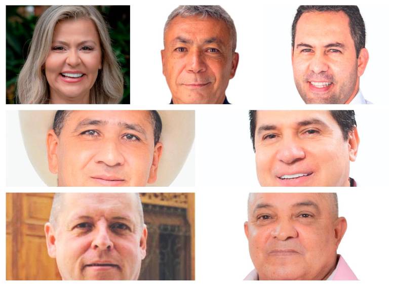 Estos son los siete candidatos a la Alcaldía de Barbosa. FOTOS: Cortesía 
