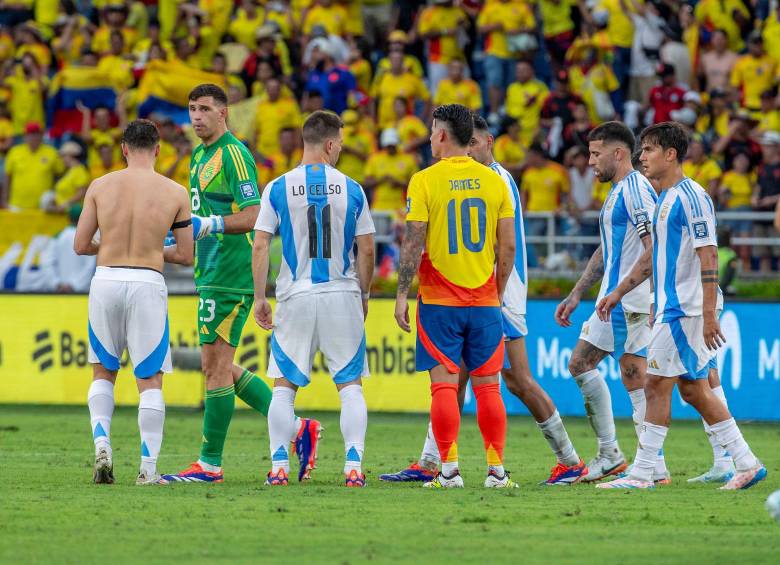 El partido ente Argentina y Colombia deberá comenzar a las 7 de la noche, hora colombiana. Foto: EL COLOMBIANO