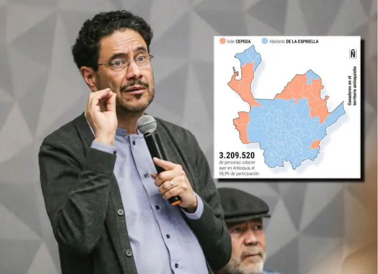 Iván Cepeda ganó en 15 municipios de Antioquia, pero la mayor parte de sus votos los obtuvo en el Aburrá y el Oriente. FOTOS: Colprensa y El Colombiano