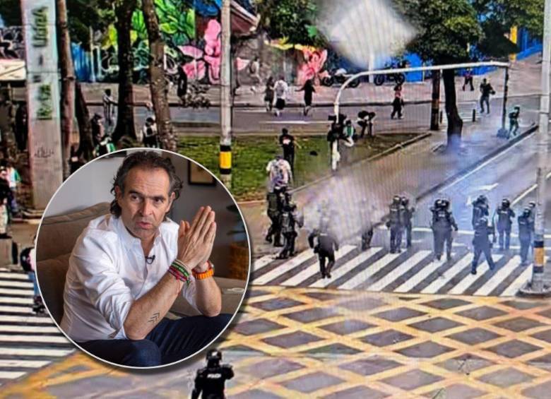 El alcalde de Medellín, Federico Gutiérrez, se refirió a la jornada de movilizaciones ciudadanas ocurrida el pasado miércoles en la ciudad. FOTOS: Cortesía y El Colombiano