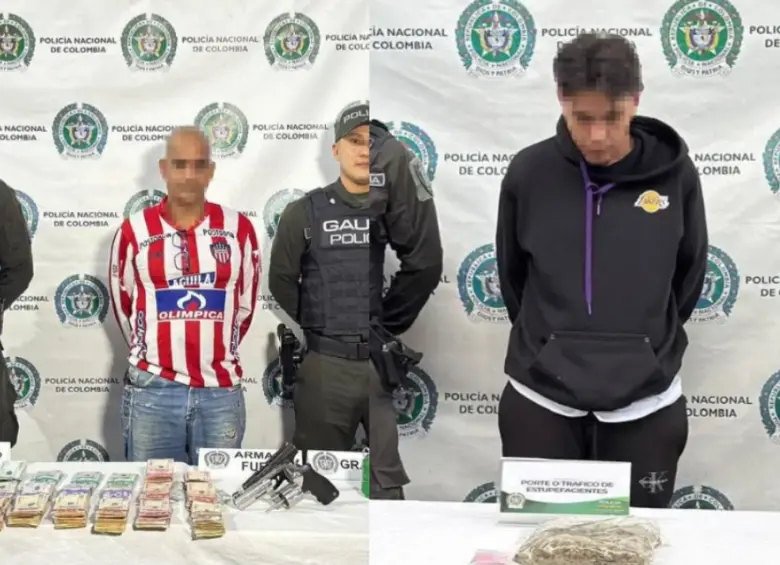 En medio de operativos relámpagos, capturaron a alias El Drago y alias Megan, de los grupos delincuenciales Los Doce y Los Mondongueros, respectivamente. FOTO: Cortesía.