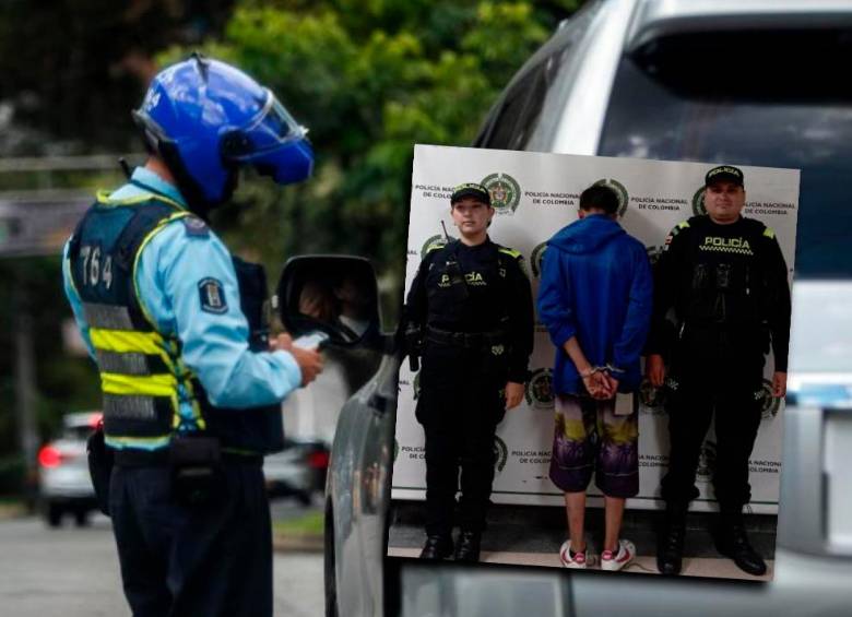 El presunto agresor fue capturado en zona boscosa del corregimiento de Santa Elena. FOTOS: Camilo Suárez y Policía Meval