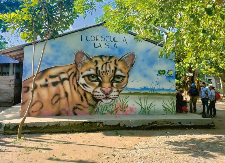 Ecoescuela La Isla, vereda El Guarumo del municipio de Cáceres. FOTO: Cortesía Corantioquia